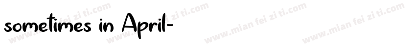 sometimes in April字体转换